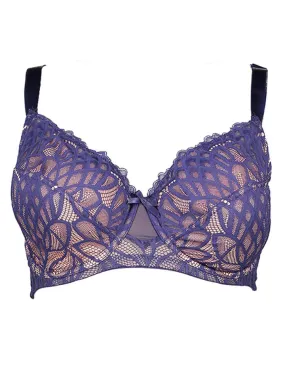 Beugelbeha blauw/lichtroze