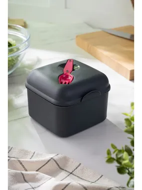 Lunchbox zwart - (B)14,4 x (H)14,8 x (D)11,1 cm
