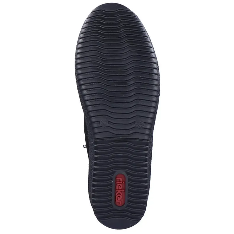 Nubuck laarzen geïsoleerd met schapenwol Rieker Y4470 zwart