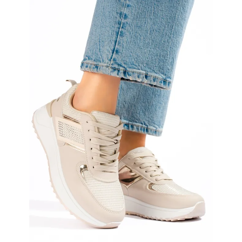 Shelovet beige damessneakers