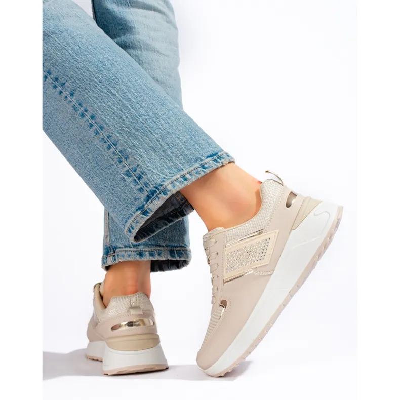 Shelovet beige damessneakers