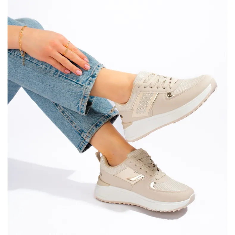 Shelovet beige damessneakers