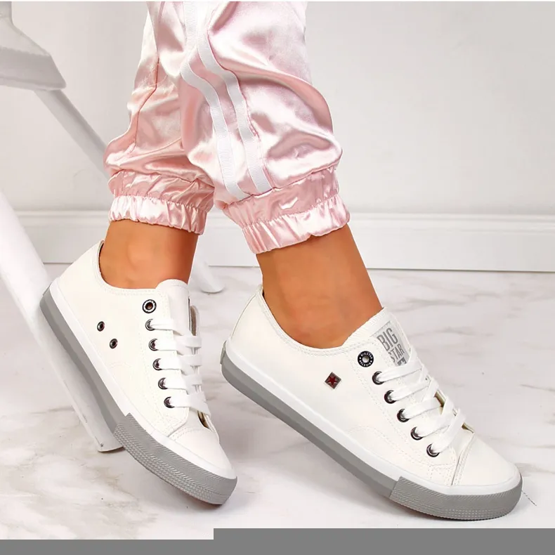 WITTE ECOLEDEREN LOWTOP BIG STAR II274230